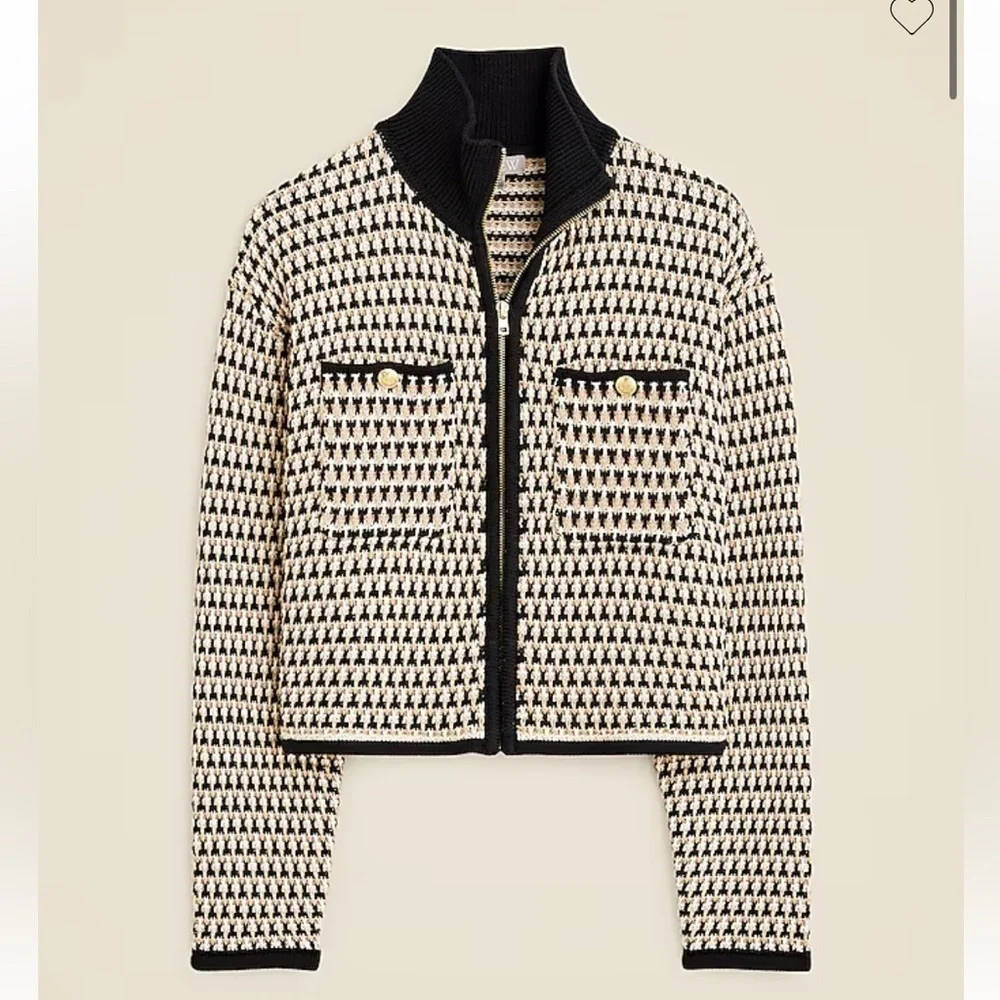 J crew Jacquard sweater-jacket